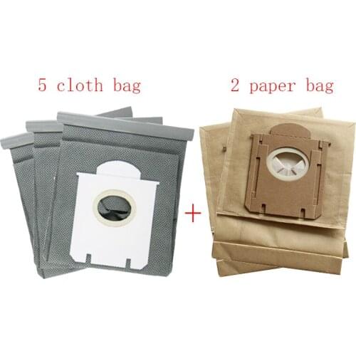 7pcs/lot Cloth& Paper dust bag vacuum cleaner bag for philips FC8202 FC8204 FC8206 FC8208 FC8613 FC8220 FC8392 FC8420 HR8378 etc