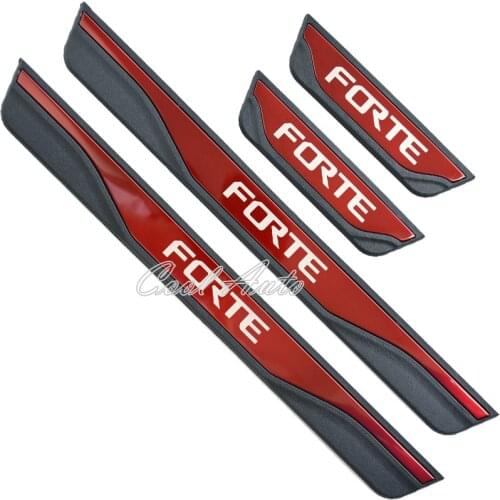 For KIA FORTE Accessory 2021 2020 2019 Stainless Car Door Sill Kick Scuff Plate Protector Trim Cover Pedal Guard Sticker Styling