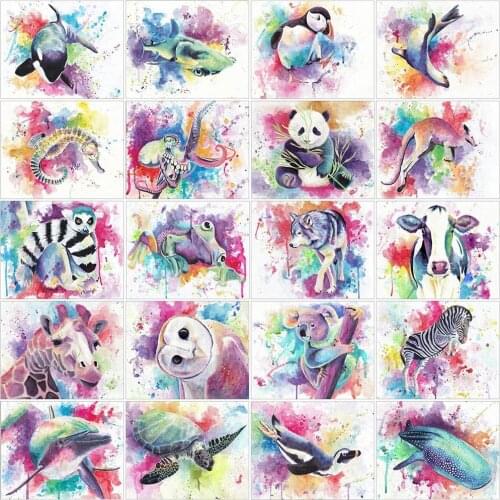 5D DIY Shark Owl Painted Diamond Painting Full Square/Round Crafts Mosaic Animal Hand Inlaid Home Decoration Gift