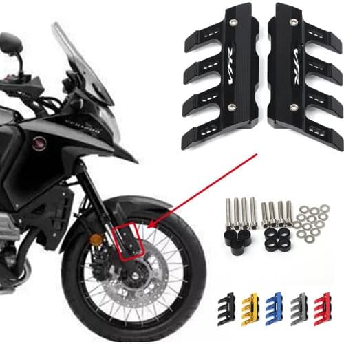 With Logo For HONDA VFR1200X Motorcycle CNC Aluminum mudguard side protection block front fender anti-fall slider Accessories