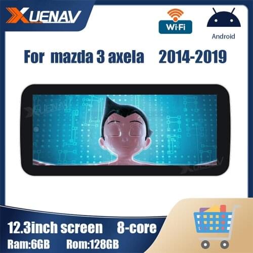 Android 12.3 inch Car Radio For Mazda 3 axela 2014-2019 Car Stereo Multimedia DVD player GPS Navigation 2 din Carplay