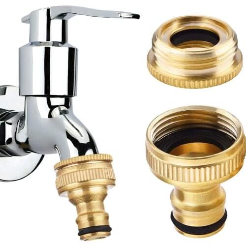 BalleenShiny Brass Hose Faucet Connector For Kitchen Sink Garden Washing Machine Accessories Female Threaded Faucet Adapter