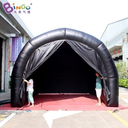 Free Shipping 5x4.5x3.5 Meters Black Football Race Inflatable Tunnel Tent With Customized Logo Printing For Sale - BG-T0140