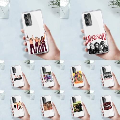 Maneskin Damiano David Phone Case Transparent For Huawei 8 7 6 5 4 3 2 pro SE i E Soft TPU Clear Mobile Bags Coque