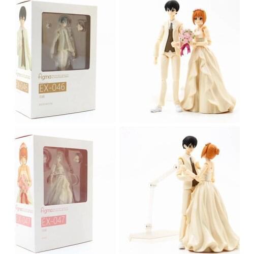 Wonder Festival Wedding Figma Bridegroom EX-046/Bride EX-047 PVC Action Figure Collectible Model Toy 12CM