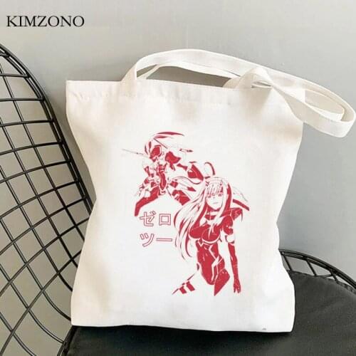 Darling in the Franxx shopping bag recycle bag canvas cotton bolsa shopper bag sac cabas bolsas reutilizables ecobag reusable