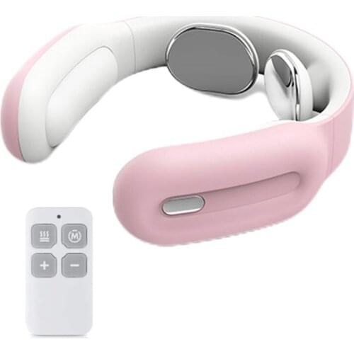 Electric Neck Massager Pulse 3 Modes 15 Strength Power Control Heating Muscle Pain Relief Tool Relaxation