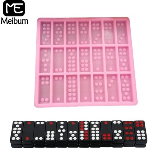 Meibum Epoxy Resin Pai Gow Silicones Mold Polymer Clay Dominoes Mould Fondant Cake Decorating Tools Chocolate Molds Soap Making