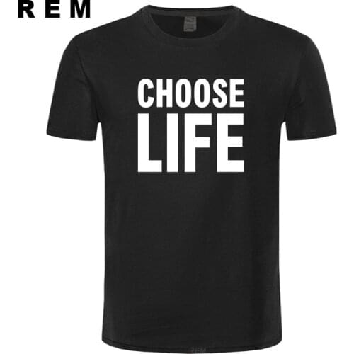 CHOOSE LIFE PRINTED T SHIRT MENS WOMENS TRAINSPOTTING 90s WHAM 80s RETRO TOP TShirt Tee Shirt Unisex More Size and Colors