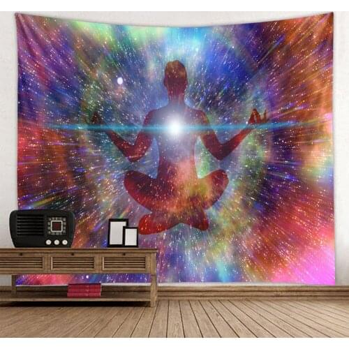 God and Buddha Witchcraft Tapestry Polyester Cloth Printed Wall Cloth Tapestry Wall Decoration Cloth Curtain Wall Cloth