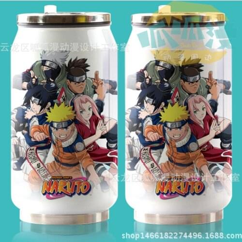 HOT Anime Cup Around Vacuum Cup Stainless Steel Zip-top Can Water Bottle Insulated Cup