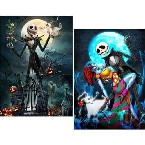 Halloween Skull Oil Painting Print On Canvas Artwork Home Office Decor