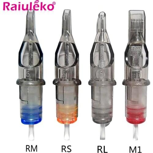 10 Pcs Revolution Cartridge Tattoo Needle Round Liner 0.35mm Long Taper RL/M1/RM Safety Membrance for Cartridge Machine and Grip
