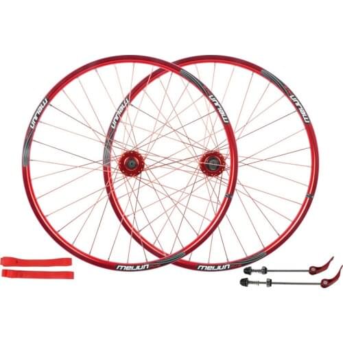 MEIJUN mountain bike brake wheel 26 inch 32 hole before and after the bicycle wheel Aluminum Alloy bicycle wheels DIY color