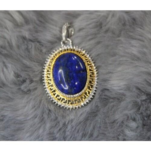 Lapis Lazuli Point Pendant Bead For Necklace Raw Crystal Stone Slice Natural Quartz Pendant