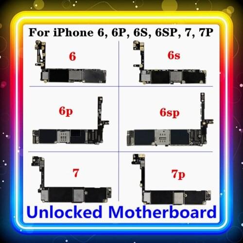 For Iphone 6 Plus , 6s Plus Motherboard No Touch ID Original Replaced Clean Support With 7 , 7 plus , 6 , 6s Mainboard IOS Board