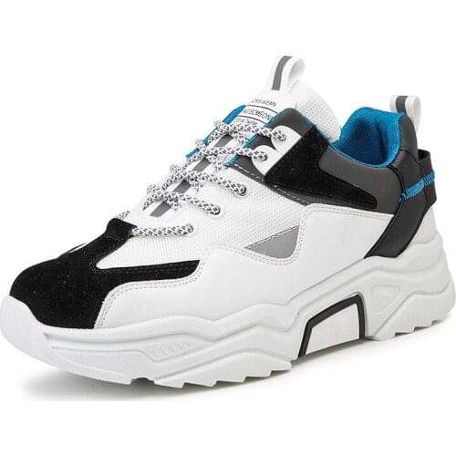 2020 mens shoes summer thick bottom daddy shoes running shoes reflective tide shoes new breathable sports shoes mens trend cas