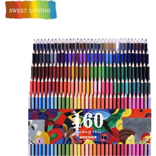 San 120/160 Colors Wood Oil Colored Pencils Set Artist Painting For Drawing Sketch School Gifts Art Supplie Dropshipping