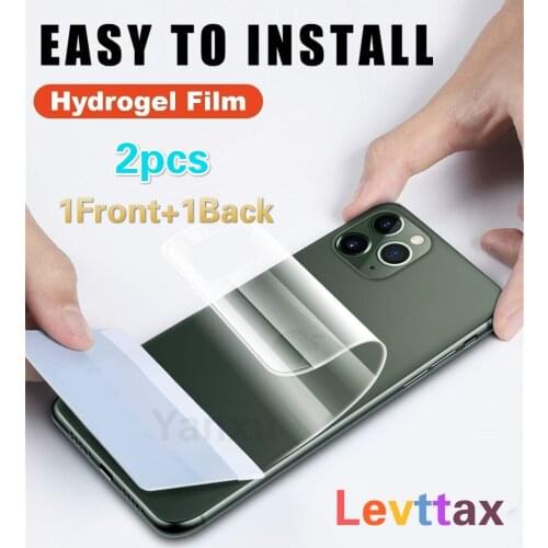 Silm Soft Hydrogel Film For iPhone 12 Mini 11 Pro XR X XS Max 8 7 6 Plus SE2020 Front Back Soft Screen Protector Full Cover