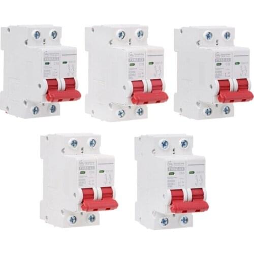 2P DC 1000V Solar Mini Circuit Breaker 10A/16A/32A/50A/63A DC Photovoltaic MCB