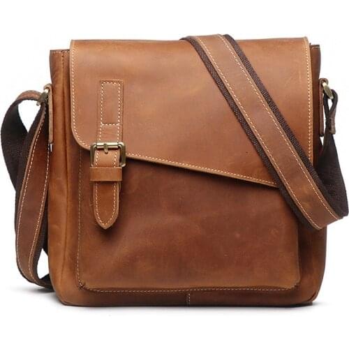 New Man Daily Carry Handbag High Quality Men Real Leather Shoulder Bag Casual Mens Crossbody Bag Male Cowhide Messenger Bags