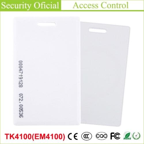 TK4100 Chip Time Attendance Card ID Thick Card EM4100 Induction Access Control Attendance Card RFID Key Tag Radio Frequency Card