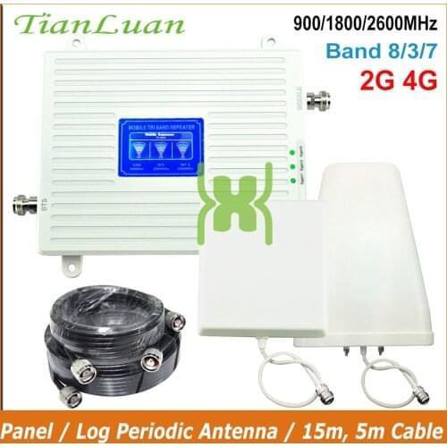 TianLuan Cellular Signal Booster GSM 900 DCS 1800 LTE FDD 2600 MHz 2G 4G Mobile Phone Signal Repeater Amplifier B8 B3 B7