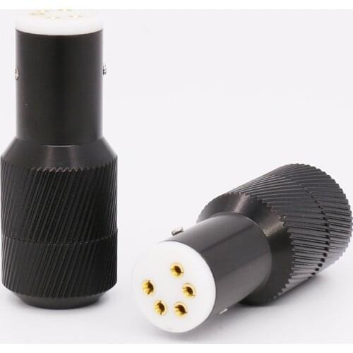 Viborg LP105G Pure Copper Gold Plated 5 Pin Female Enthusiast XLR Connector for Record Gramophone