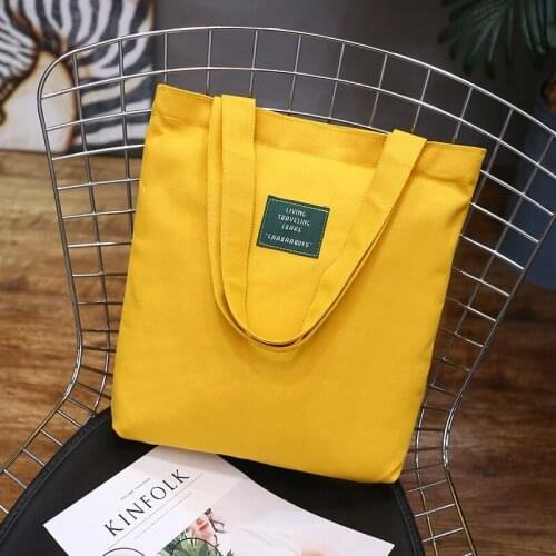 Large Capacity Bag Female New Small Fresh Wallet Canvas Bag ins Simple Student Shoulder Bag Solid Color Portable Shopping Bag