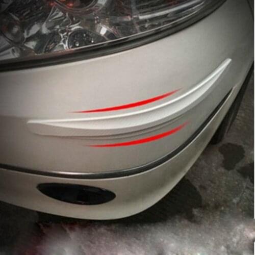 High Quality 2Pcs/Set Carbon Fiber Front Rear Bumper Protector Corner Guard Scratch Sticker CHIZIYO