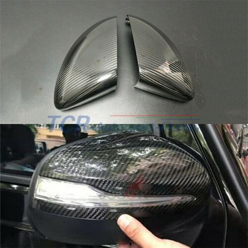 Clip-over Real Carbon Fiber Mirror Cover Cap For Mercedes Benz GLE W167 GLE350 GLE43 GLE450 GLE53 GLE63 2020