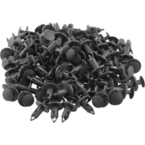 100Pcs 8mm Hole Plastic Rivets Fastener Push Clips Clip for Car Auto Fender