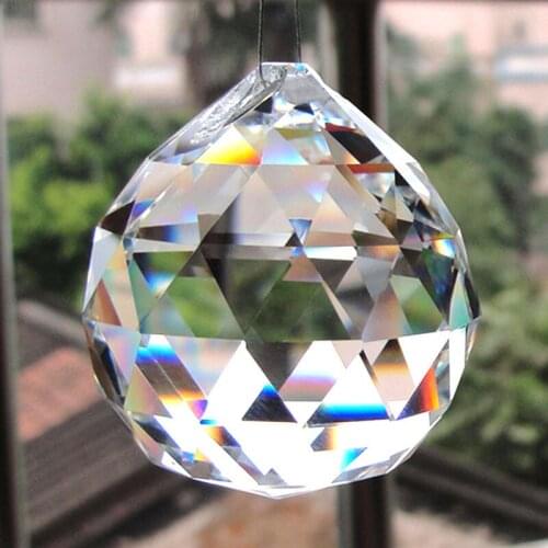 12Pcs/lot 40mm Ball Prism Chandelier Crystal Faceted Glass Crystal