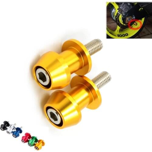 2pcs 8mm CNC Swingarm Swing Arm Spools Sliders For Suzuki GSX-R GSXR 600 750 1000 K1 K2 K3 K4 K5 K6 K7 K8 K9 K10 K11 GSXR1300