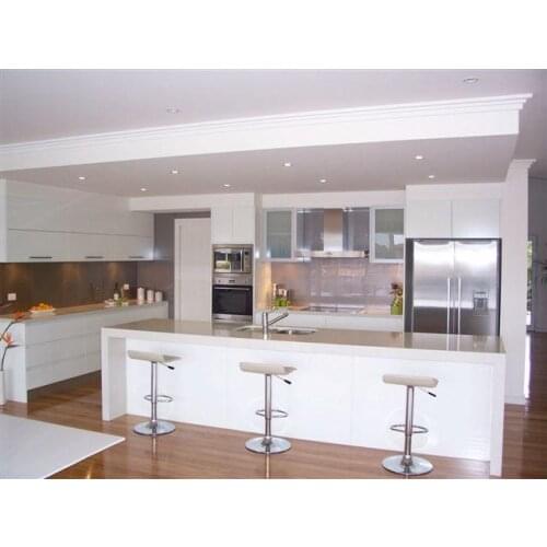 2016 popular L shaped kitchen cabinet with island in center