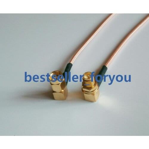 RG316 RF pigtail RPSMA male 90 Degree to RP-SMA female right angle Cable FPV