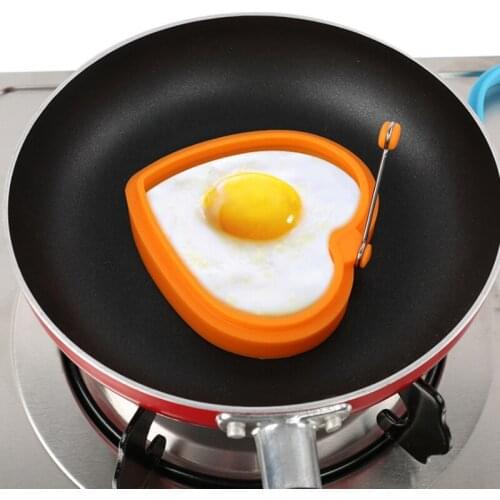 500pcs Egg Molds Silicone Fried Egg Moulds Heart Pancake Eggs Mold For Kid Breakfast Essential Wholesale