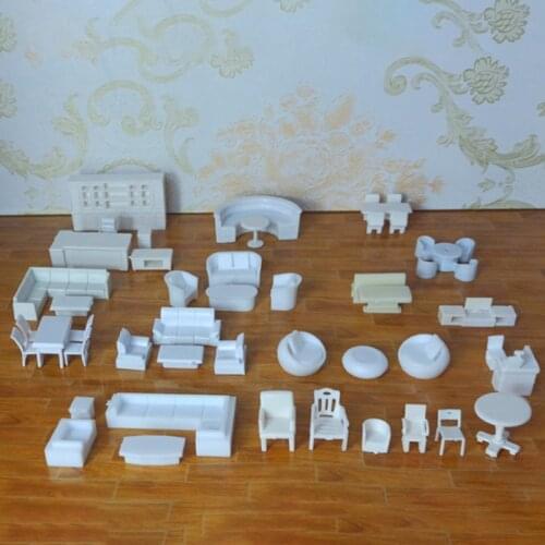 Architectural Layout Design Model Sofa Furniture Model Set Toy 1/75 Scale For Doll House Decoration Accessories