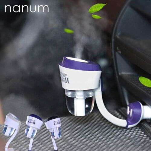 12V II Air Humidifier With 2 USB Charger Ports Car Freshener Purifier Aroma Oil Diffuser Aromatherapy Mist Fogger
