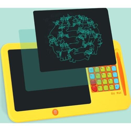 Kidss 8.5 Inch Small Hand-painted Blackboard Writing Doodle Board LED Crystal Handwriting Board Can Wipe The Light Painting