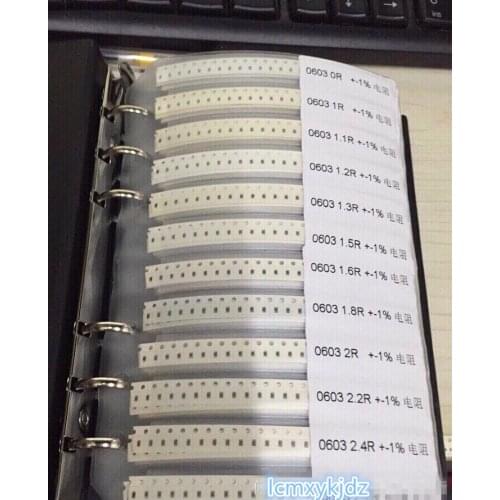 100PCS/Lot 0603 1% resistance 0ohm-1M 0R 10R 100R 10K 100K 4.7R 47K 4.7K SMD Resistor Kit Assorted Kit ,New free shipping