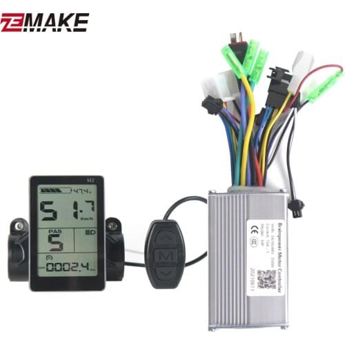 Electric Bike Controller 24V/36V/48V 250W/350W Brushless Controller with LCD Display Panel for Electric Bicycle e-bike scooter