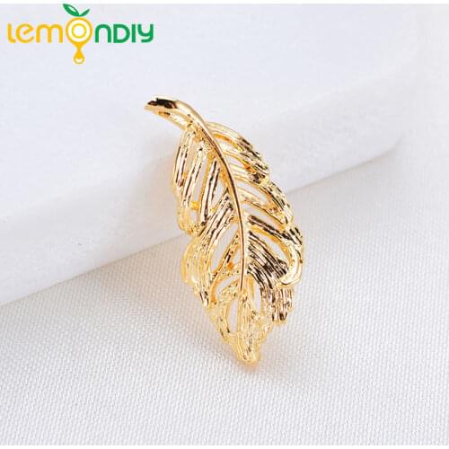 4PCS 24 x10MM 24K Gold Color Brass Tree Leaves Charms Pendants High Quality Diy Jewelry Accessories