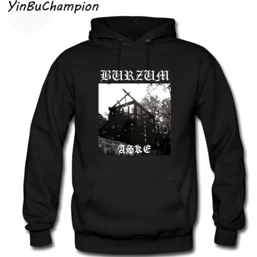 Burzum Hoodies Mens Burzum Aske Fashion Casual Sweatshirt Printed Mens Coat Hoody Sweatshirts Hooded Outdoor Tracksuit Pullover