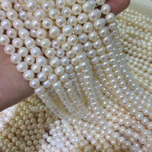 3-9mm Natural Freshwater Pearl Bead High Quality Round Shape Punch Loose Bead for Make Jewelry DIY Bracelet Necklace Accessories