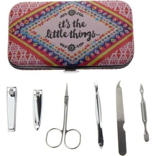 6Pcs/Set Best Professional Luxury French Women Girl Travel Home Nail Care Pedicure Gift Tool Product Manicure Set Kit