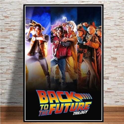 Mural Canvas Painting Poster Classic Movie "Back To The Future" Home Decor Picture for Study Living Room Frameless
