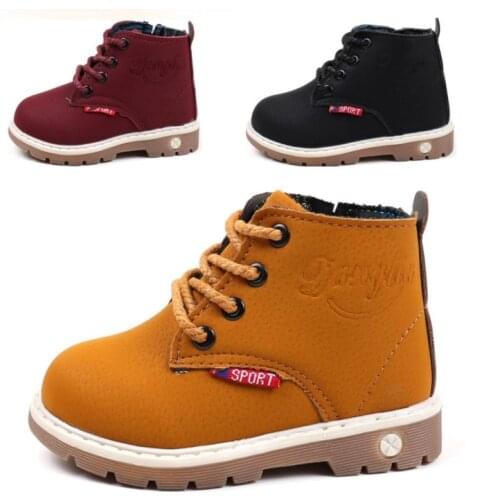 2020 NEW Winter Boys/Girls Children Snow Boots Fashion Baby Short Boots Thickened Plush Soft Antislip Kids Sport Running Shoes