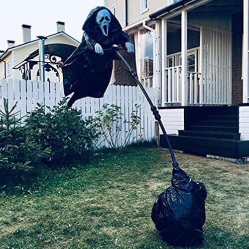 New Hanging Scary Scream Scarecrow Halloween Ghostface Yard Decor Creative Unique Repeller Bird Outdoor Decoration 2021