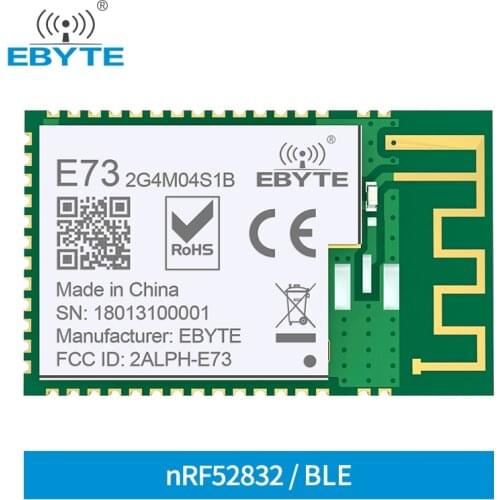 NRF52832 Wireless Module BLE 4.2 IOT BLE5.0 Bluetooth Module 2.4GHz Wireless Transceiver Modules SoC EBYTE E73-2G4M04S1B